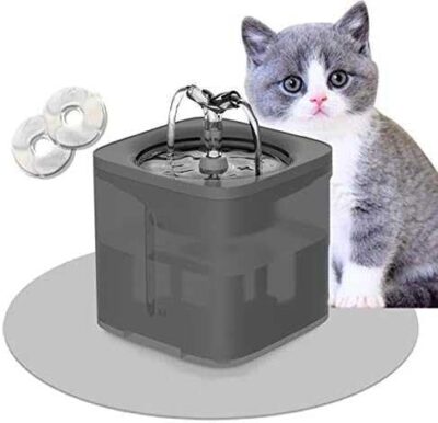Pet Water filter dispenser automatic for cats and dogs. 2L, Gray.
