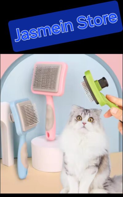 pet hair remover brush ,grooming and care comb ... color: blue